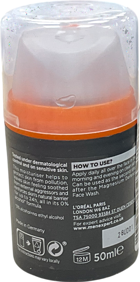 loreal Men Expert Magnesium Defence Hypoallergenic 24h Moisturiser 50ml