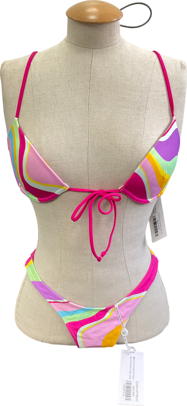 White Fox Multicoloured Stand Out Bikini Set UK XS