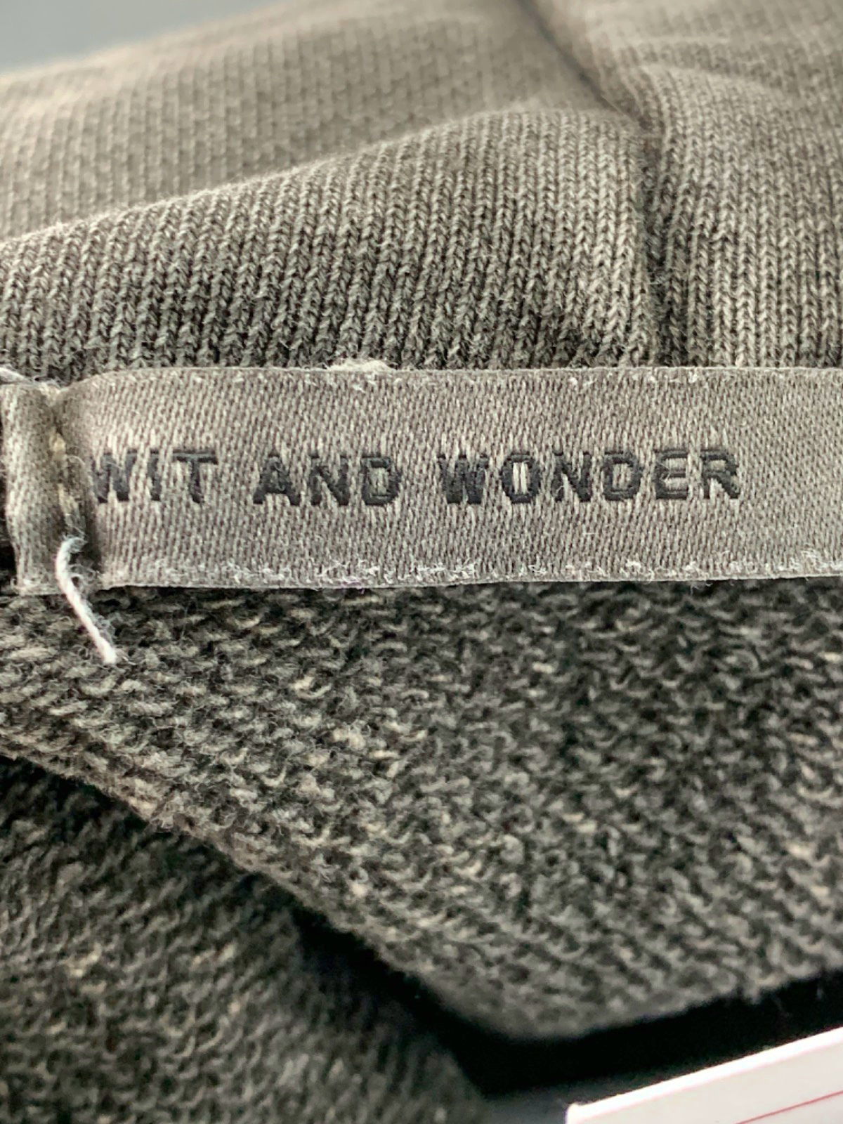 Wit and Wonder Charcoal Hoodie UK L