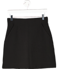 & Other Stories Black Viscose Blend Mini Skirt With Pockers UK 8