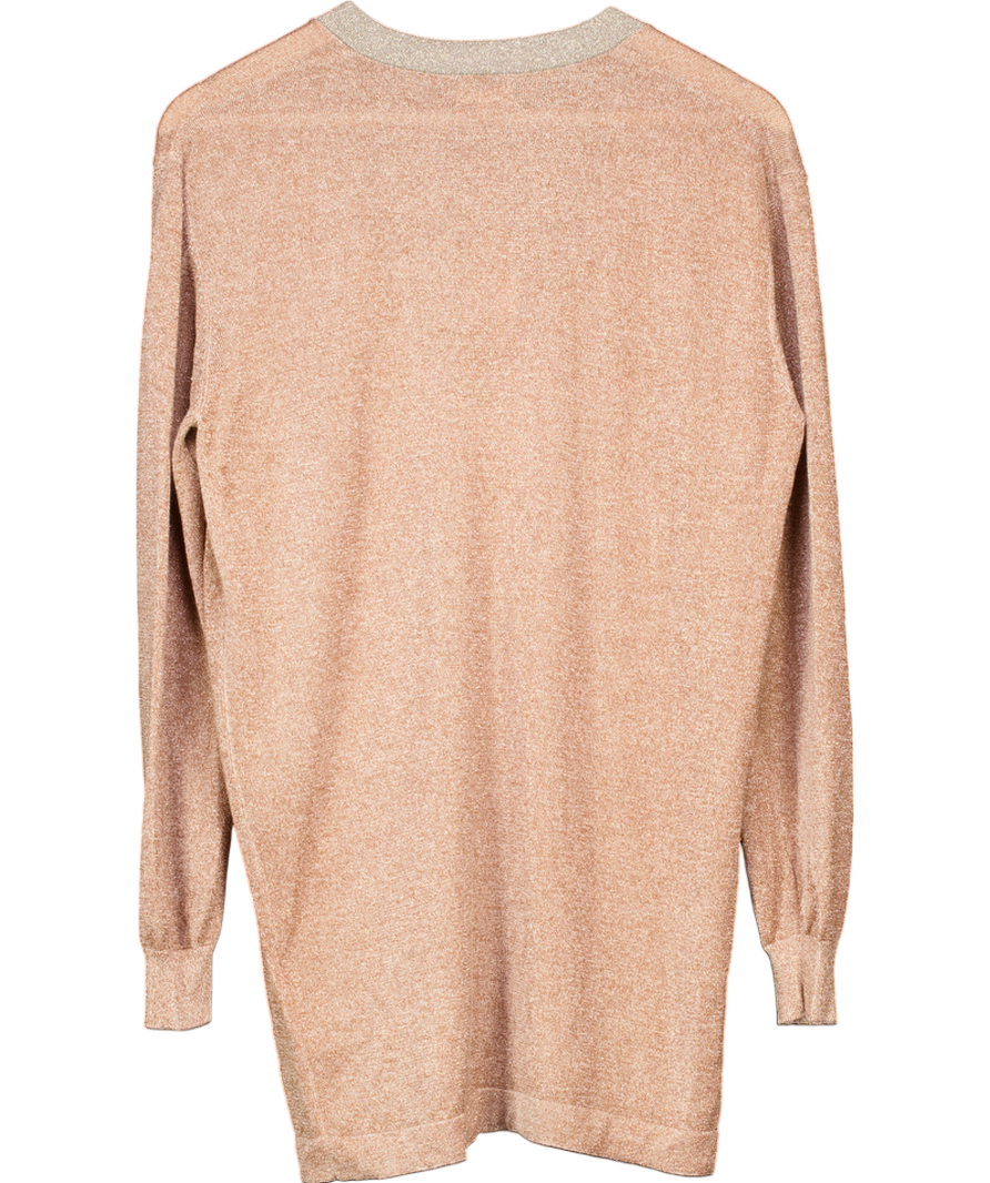 Bellerose Metallic Dillar V Neck Top UK M