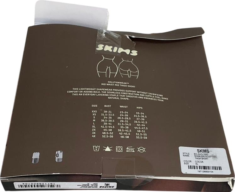 SKIMS Brown Seamless Sculpt Mid Waist Mid Thigh Short - Cocoa UK XL