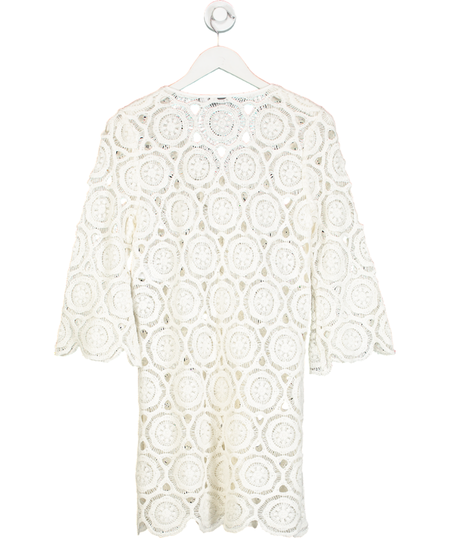 Mint Velvet Cream Crochet Beach Dress UK XS