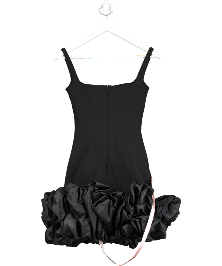 House of CB Black Lilou Ruffle Hem Dress UK XS