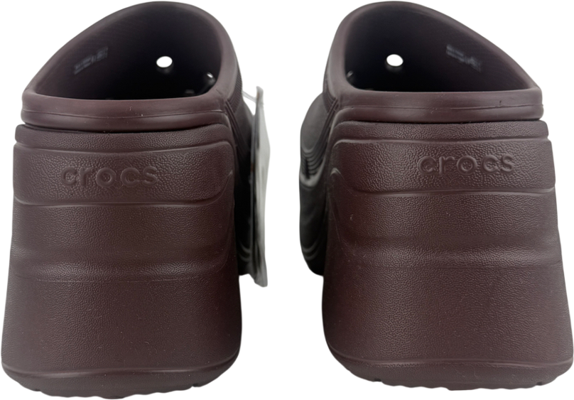 Crocs Brown Siren Heeled Clog Sandals UK 5 EU 38 👠