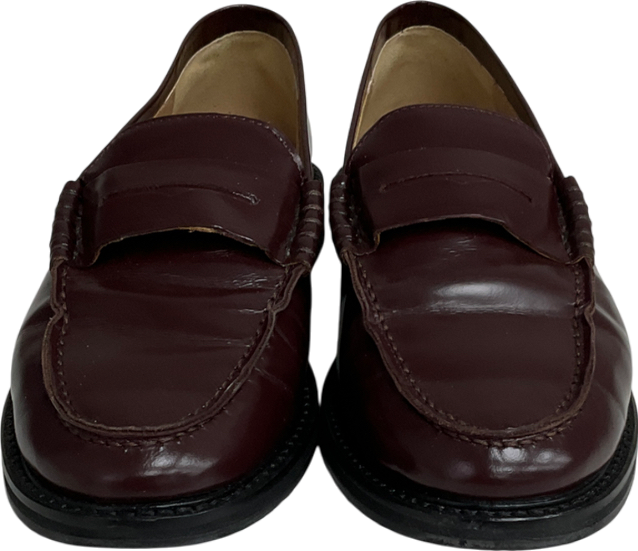 STEVE MADDEN Brown Madison Burgundy Box Leather UK 5 EU 38👠