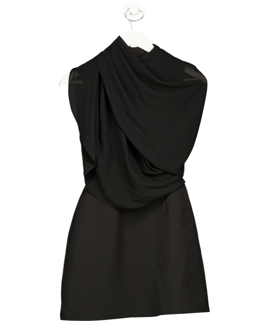 OddMuse Black The Ultimate Muse Gathered Mini Dress UK XXS