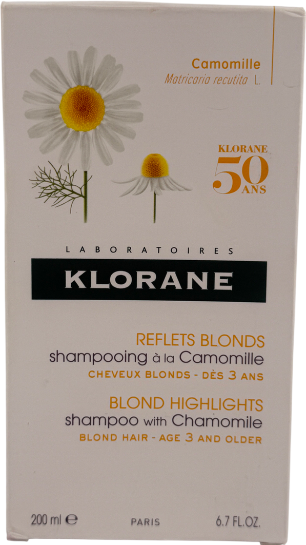 Klorane Brightening Shampoo With Chamomile For Blonde Hair 200ml