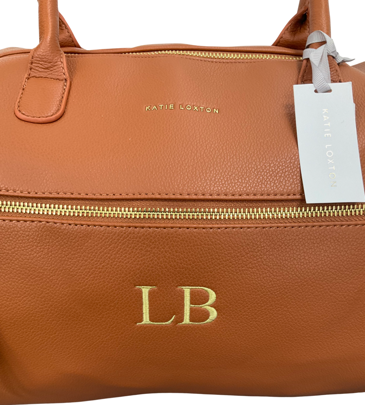 Katie Loxton Brown Large Weekend Bag With "LB" Monogram