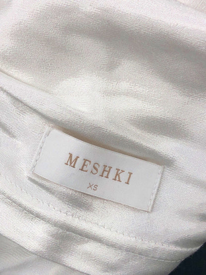 MESHKI White Draped Halter Top UK XS