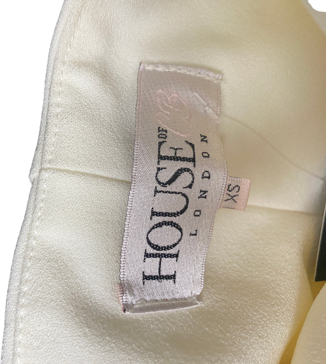 House of CB Cream Uma Fold Front Mini Dress UK XS