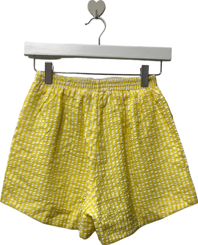 The Couture Club Yellow Gingham Shorts UK 8