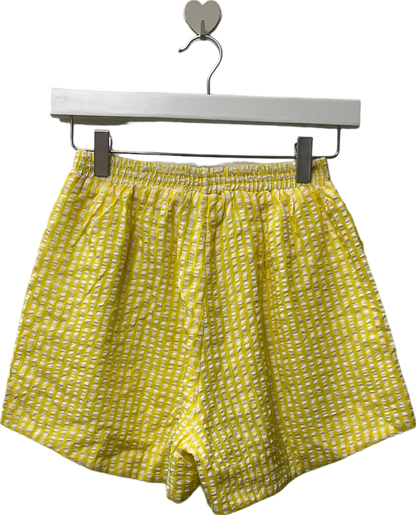 The Couture Club Yellow Gingham Shorts UK 8