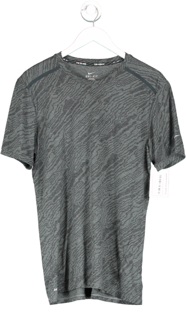 Nike Grey Dri Fit Running T Shirt UK M