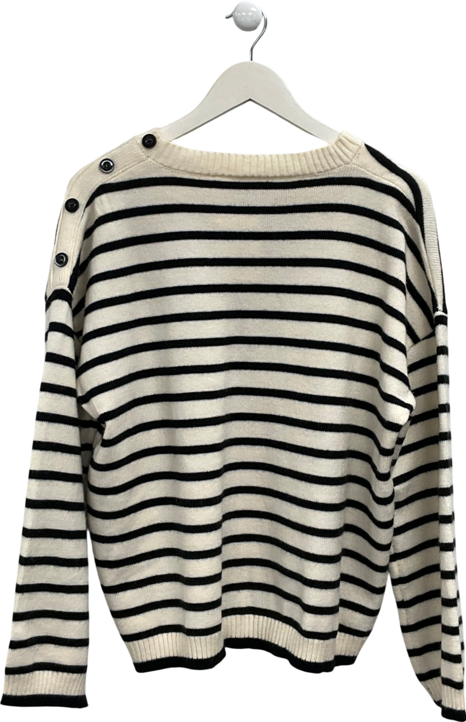 Cupshe Cream Striped Jumper UK M