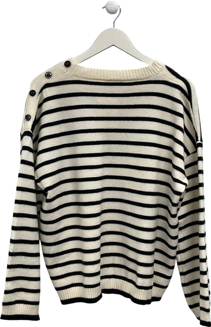 Cupshe Cream Striped Jumper UK M