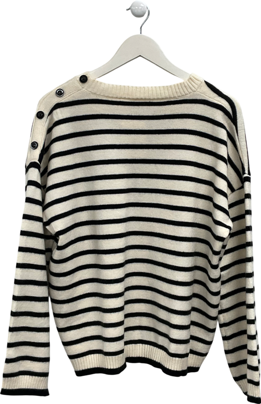 Cupshe Cream Striped Jumper UK M