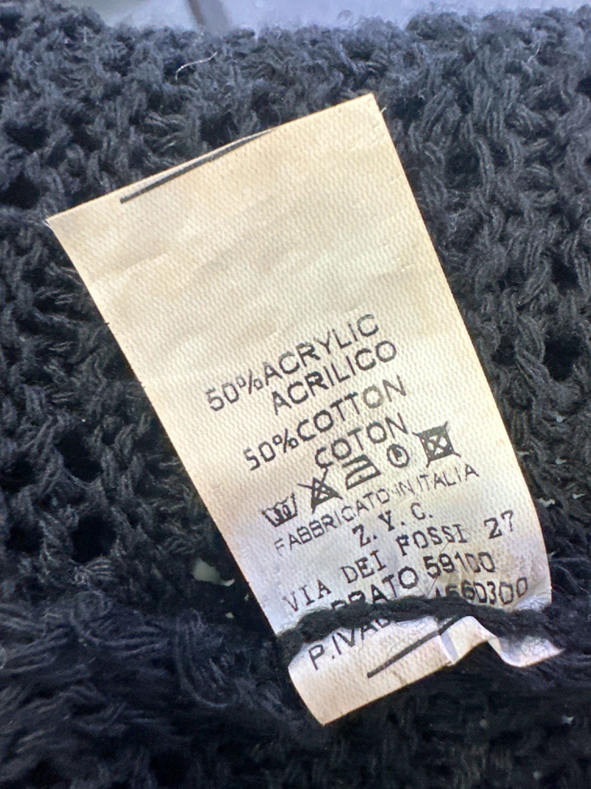 Black Knitted Skirt UK S/M