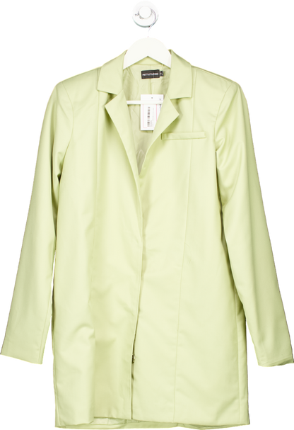 PrettyLittleThing Light Green Longline Blazer UK 6