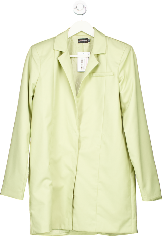 PrettyLittleThing Light Green Longline Blazer UK 6