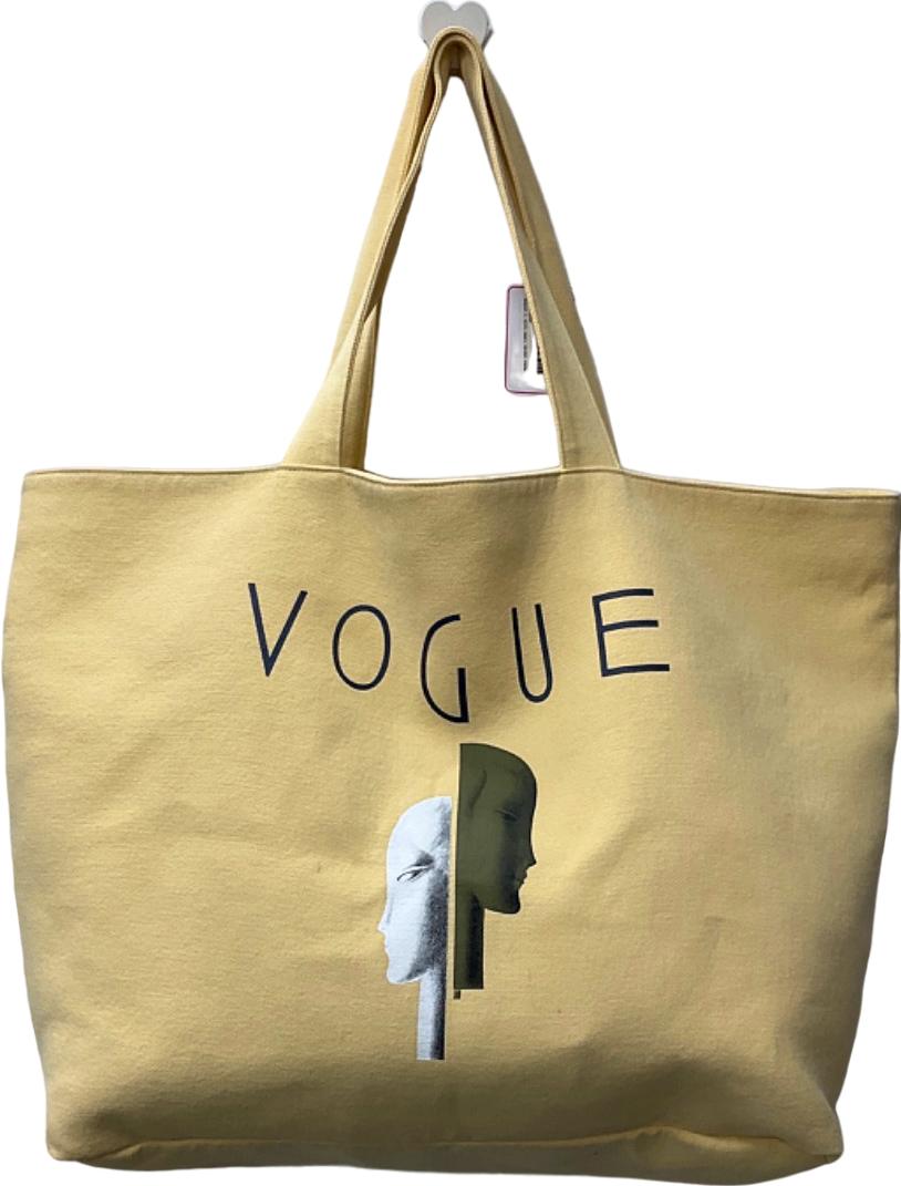 British Vogue Yellow Large Tote Bag