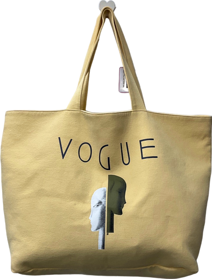 British Vogue Yellow Large Tote Bag