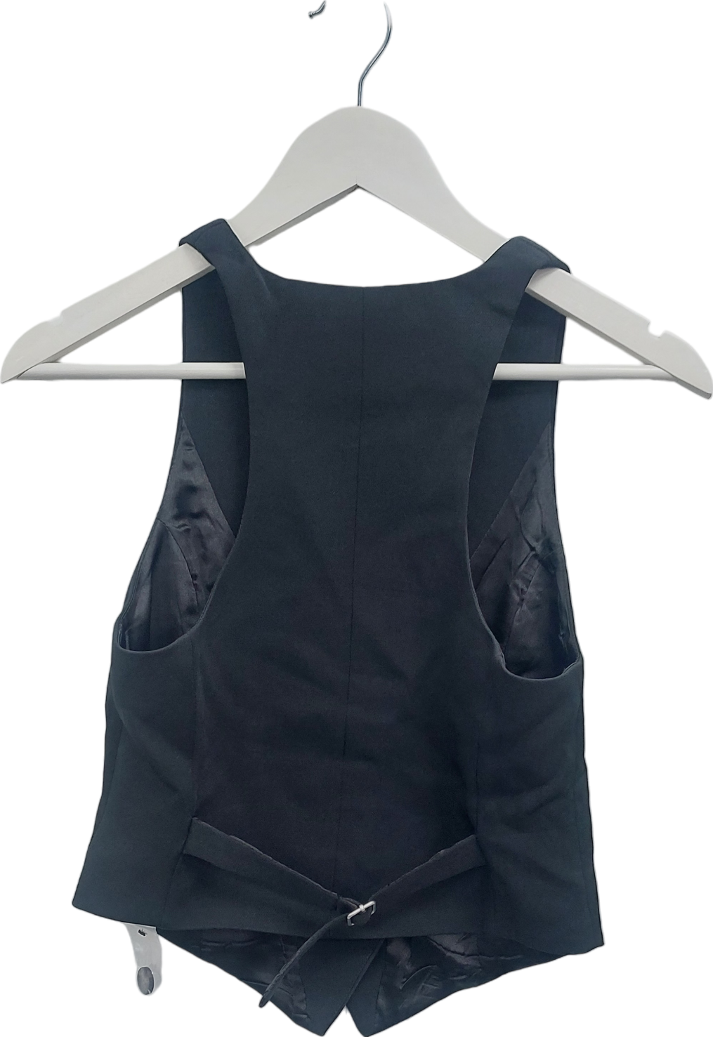 STEVE MADDEN Black Isabella V Waistcoat top UK XS