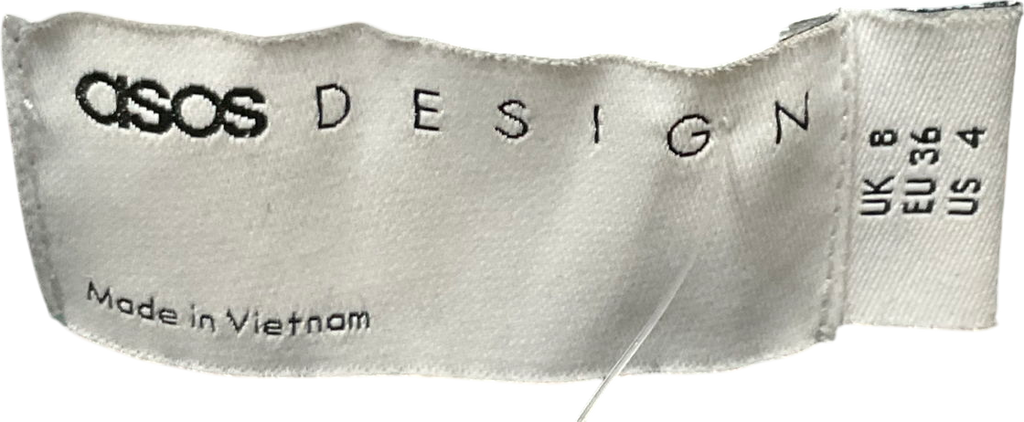 ASOS Black Brave Shearling Long Coat In Brown UK 8