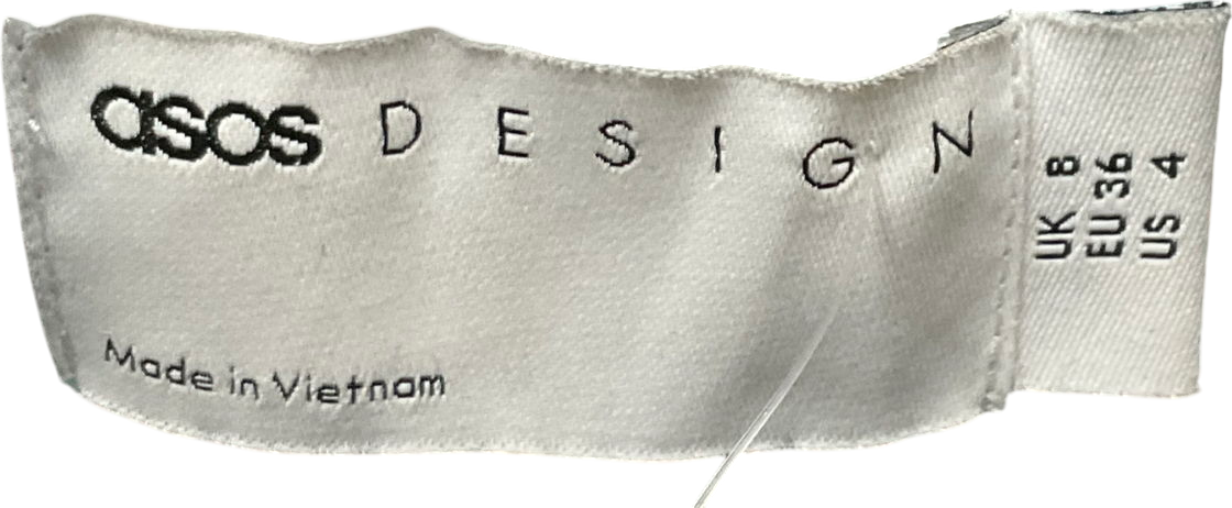 ASOS Black Brave Shearling Long Coat In Brown UK 8