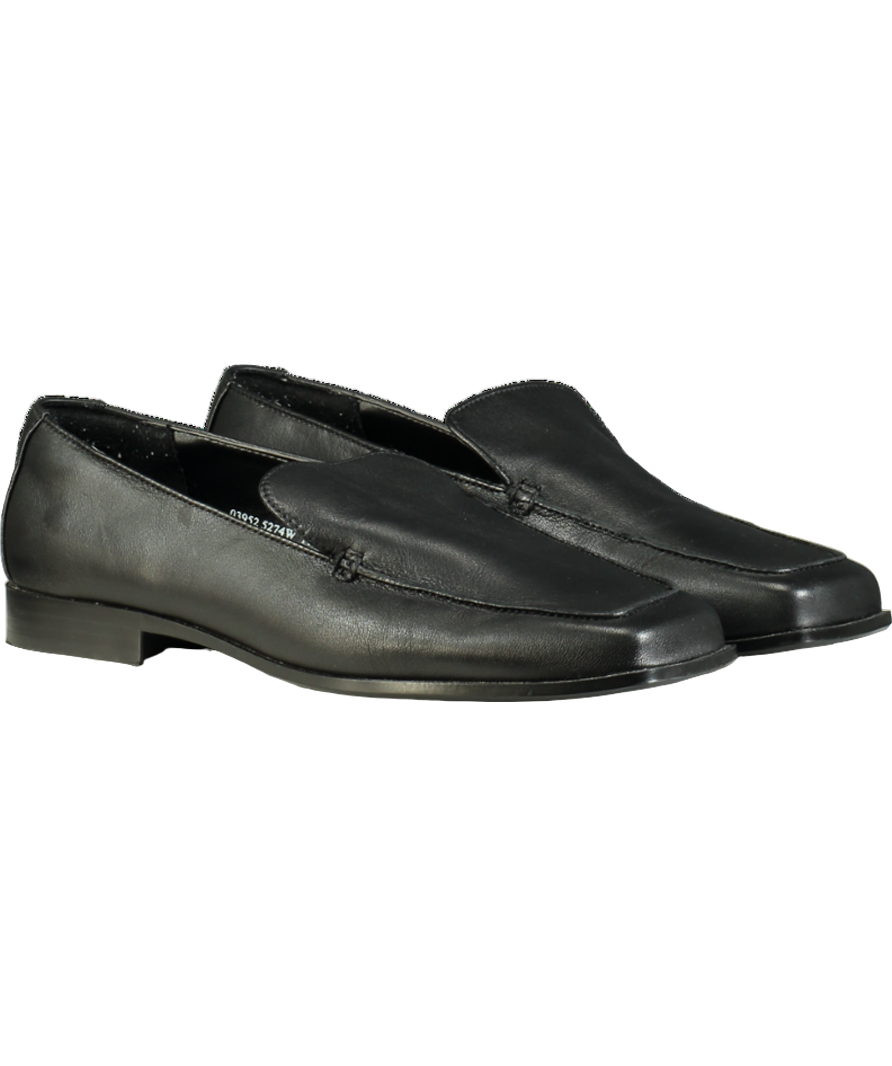 M&S Black Square Toe Loafers UK 5 EU 38 👠