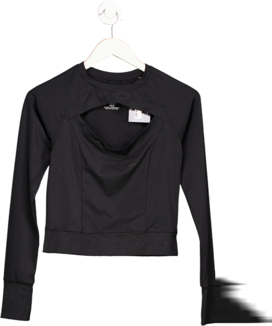 T/ALA Skinluxe Cutout Long Sleeve Top In Black UK M