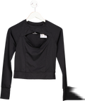 T/ALA Skinluxe Cutout Long Sleeve Top In Black UK M