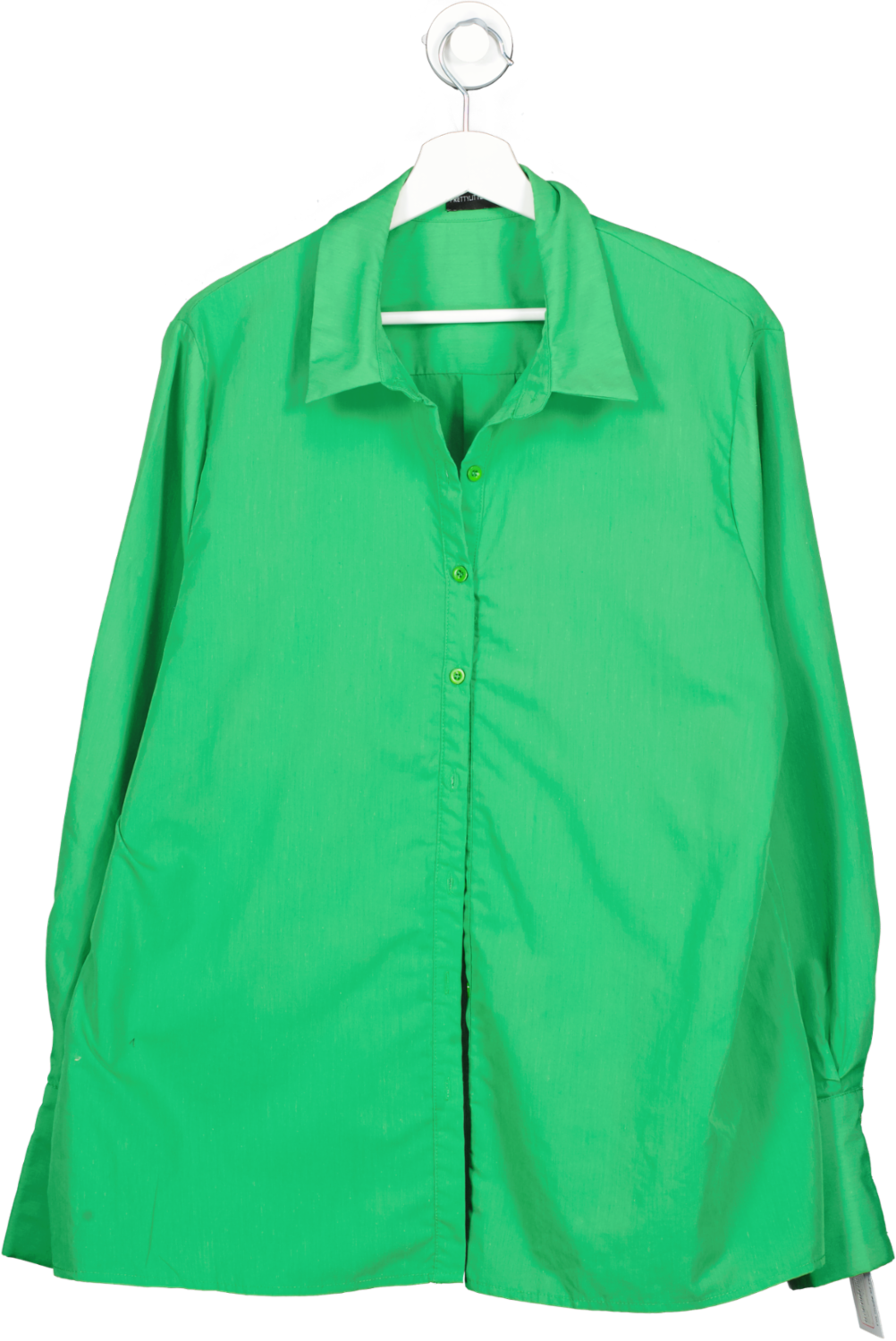 PrettyLittleThing Green Oversized Cuff Shirt UK 8