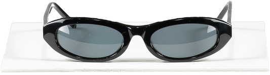 Roberi & Fraud Black Baby Betty Oval Sunglasses