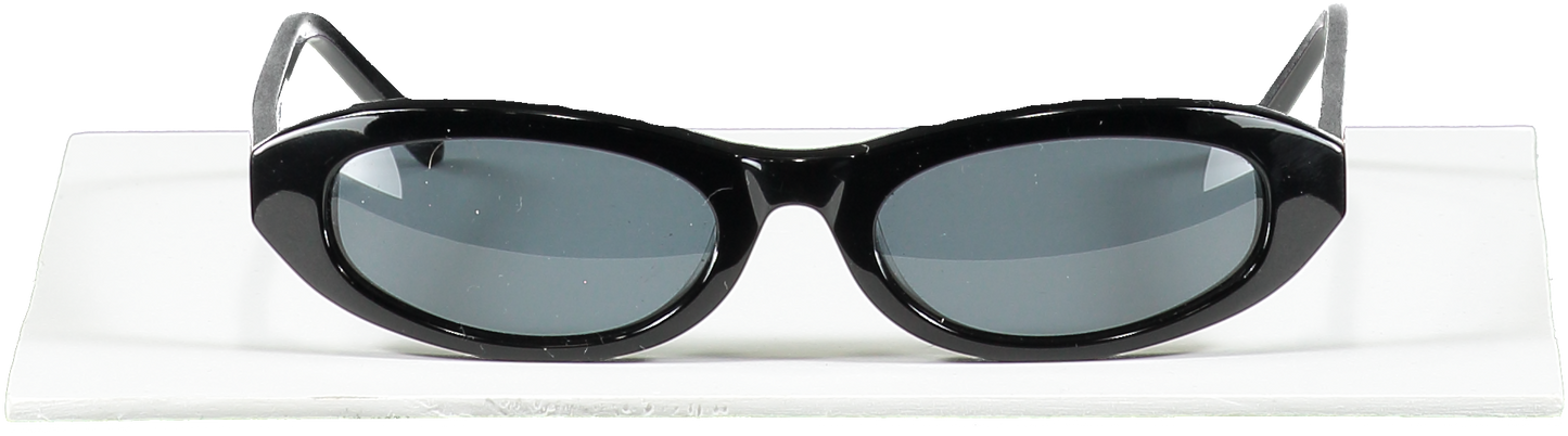 Roberi & Fraud Black Baby Betty Oval Sunglasses