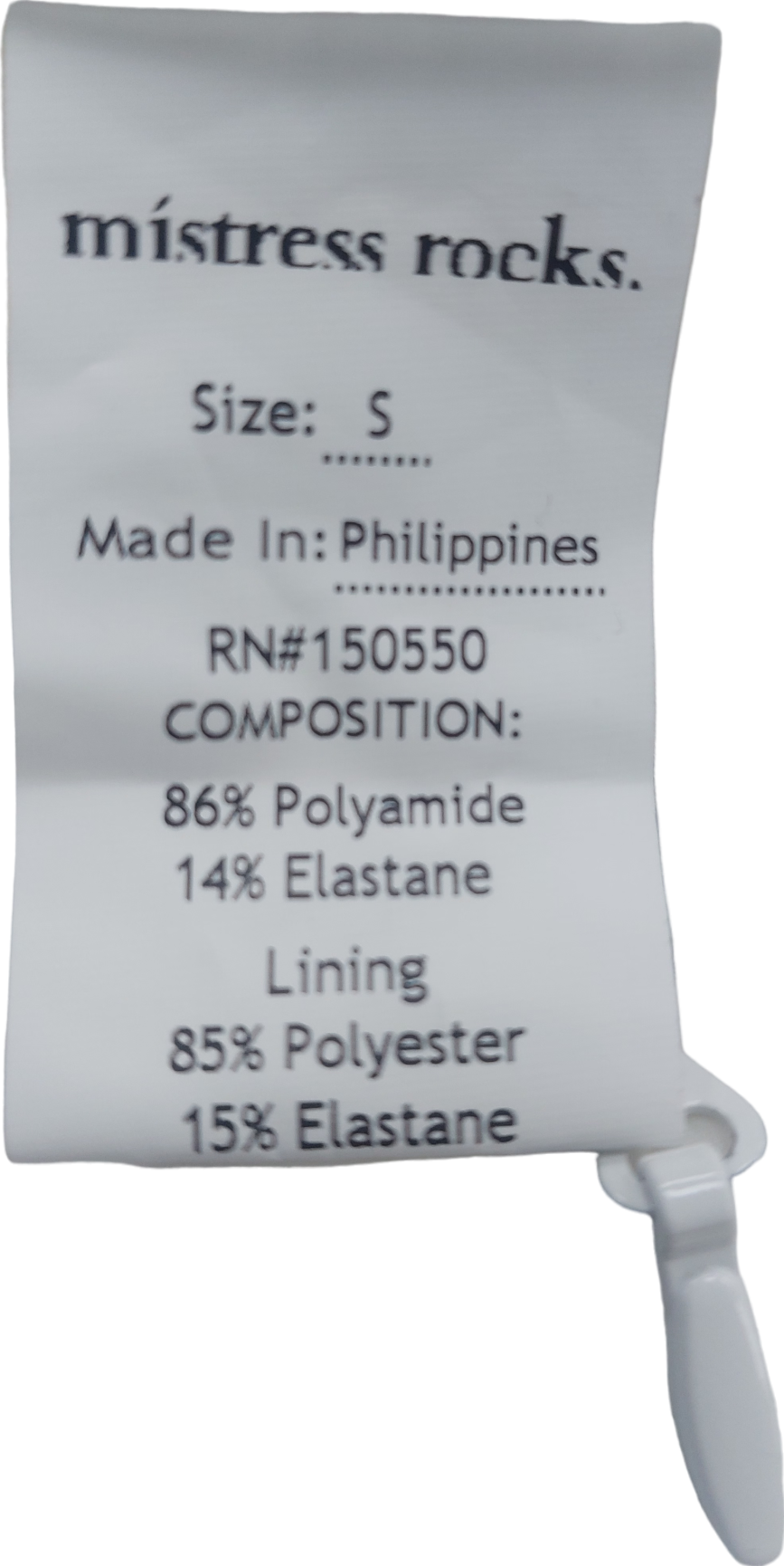 Mistress Rocks White Plunge Asymmetric Dress UK S