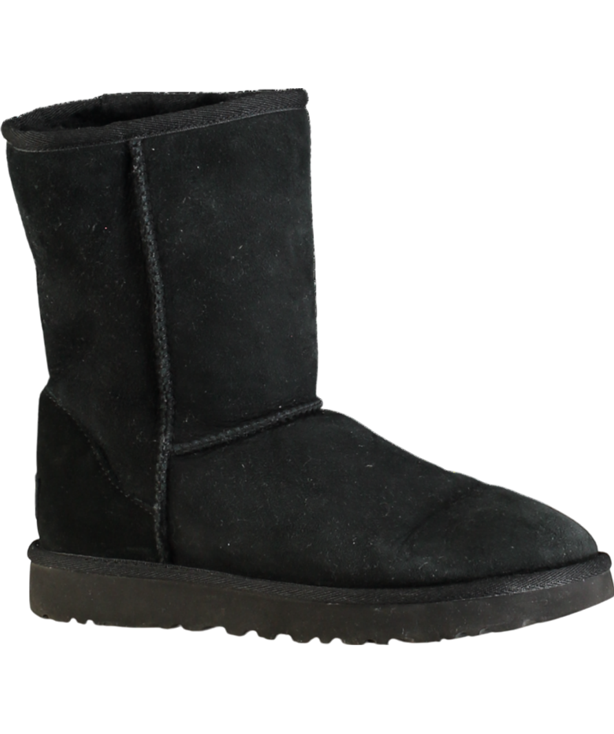UGG Classic Short Ii Boots Black Suede UK 4 EU 37 👠