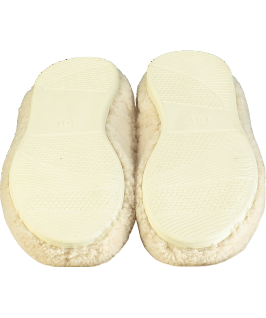 Mahabis Cream Meribel Natural Shearling Slippers UK 7.5/8 EU 42