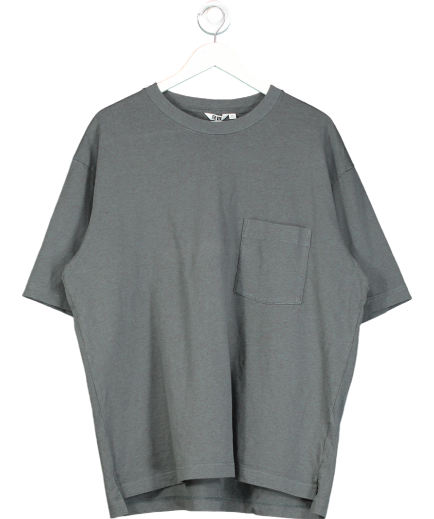 Uniqlo Grey Pocket Detail T-shirt UK XL