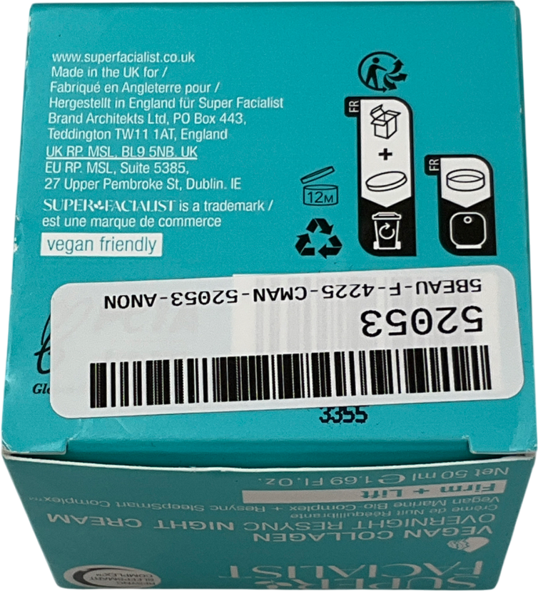 Super Facialist Vegan Collagen Super Smooth Day Cream 50ml