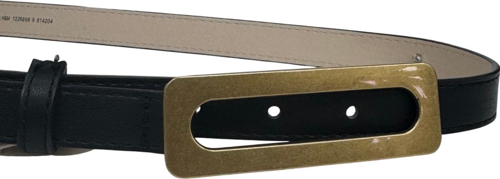 H&M Black Narrow Belt UK S