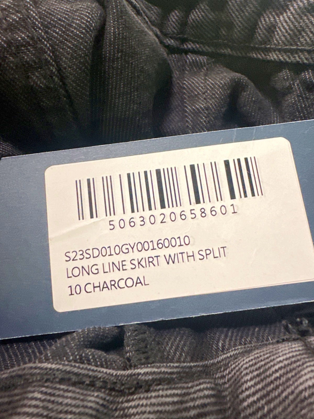 Sosandar Charcoal Long Line Skirt with Split UK 10