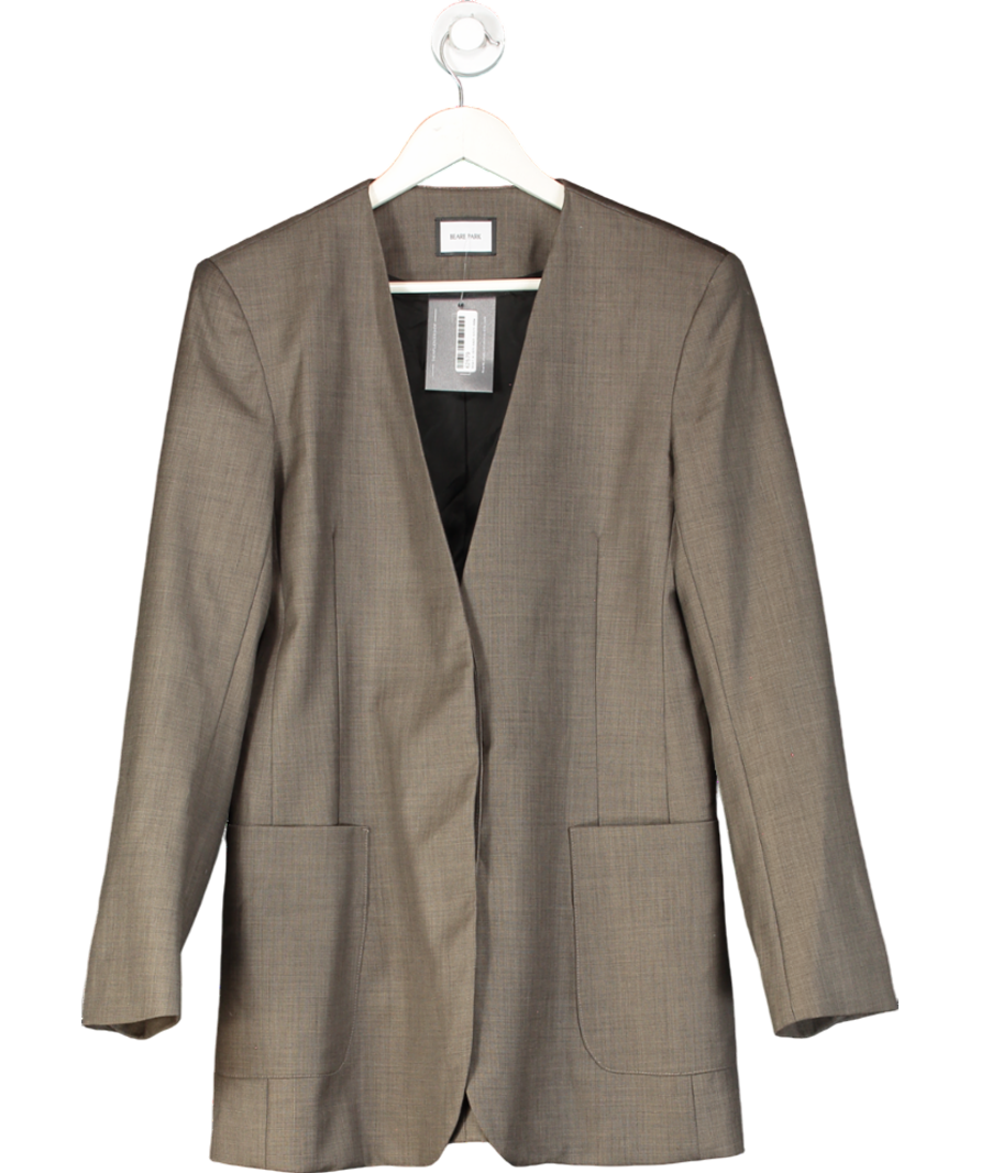 Beare Park Brown Summer Collarless Blazer UK 6