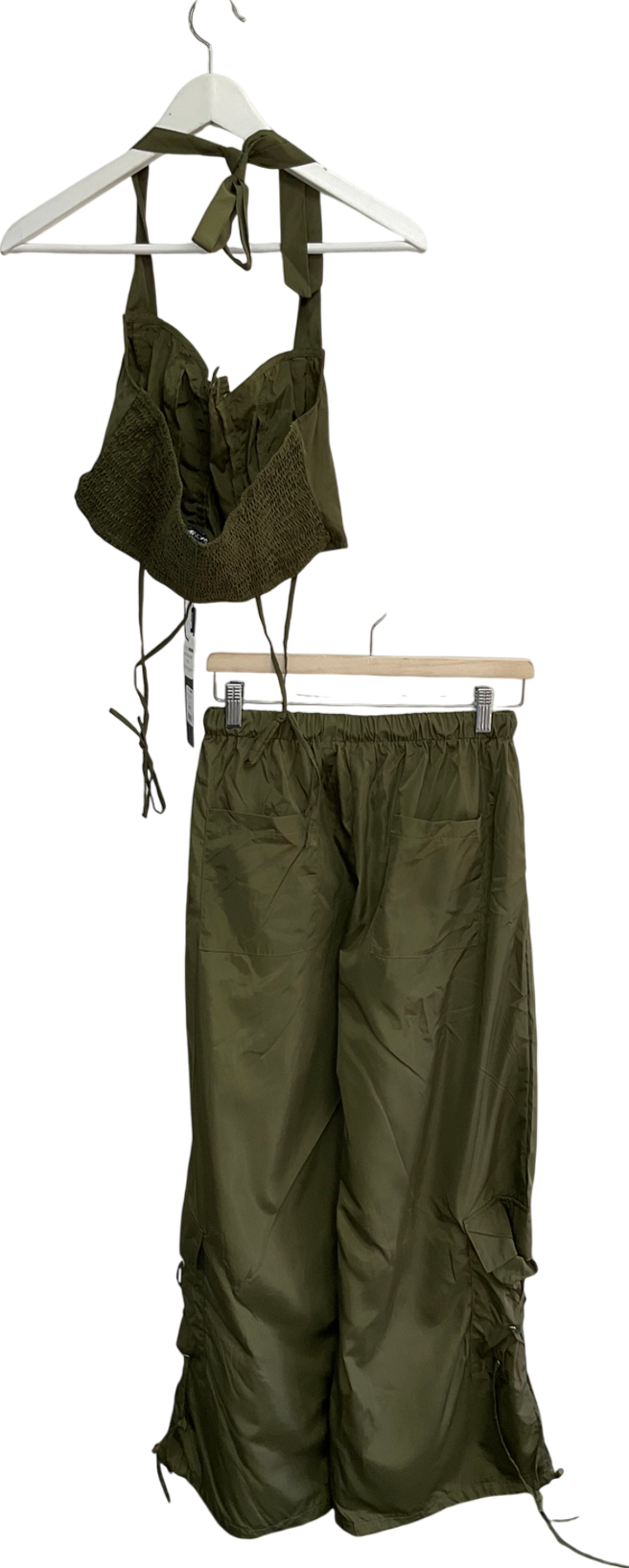 Fashion Nova Green Just Enough Of You Pant Set UK M