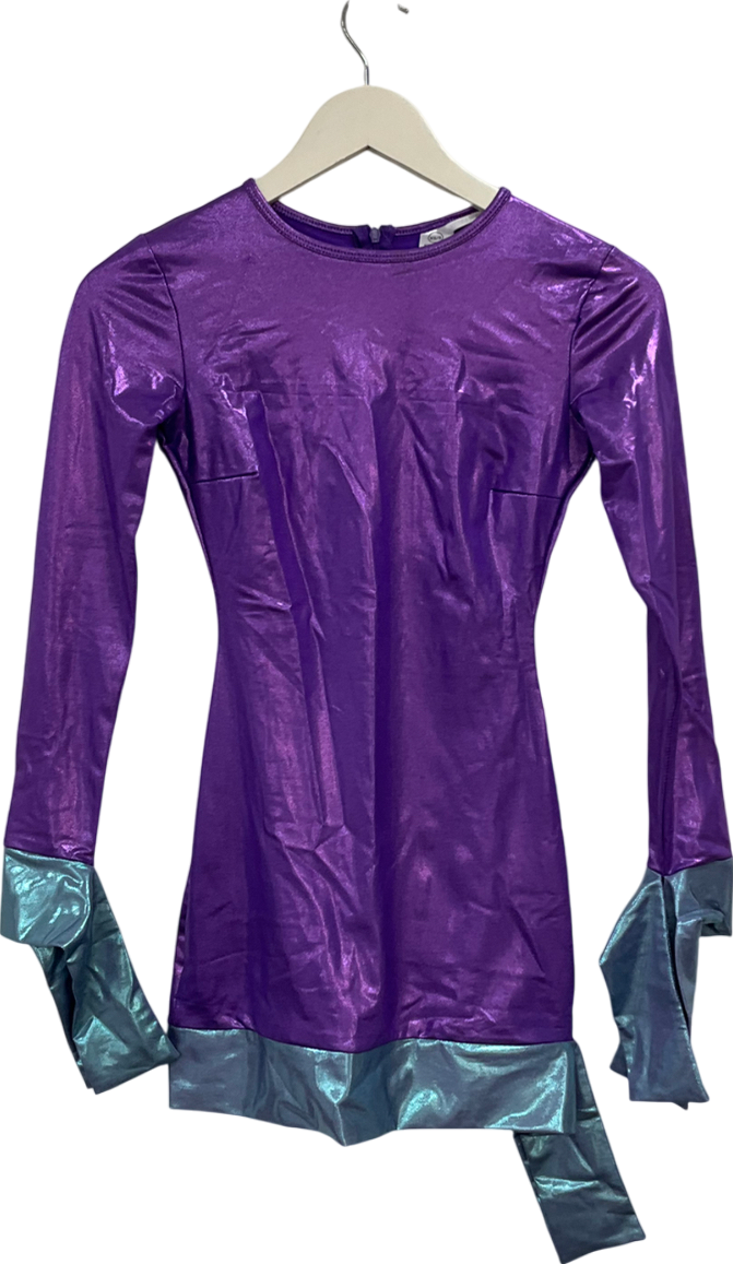 Fashion Nova Purple Detective Damsel Four Piece Costume Set UK XS/S