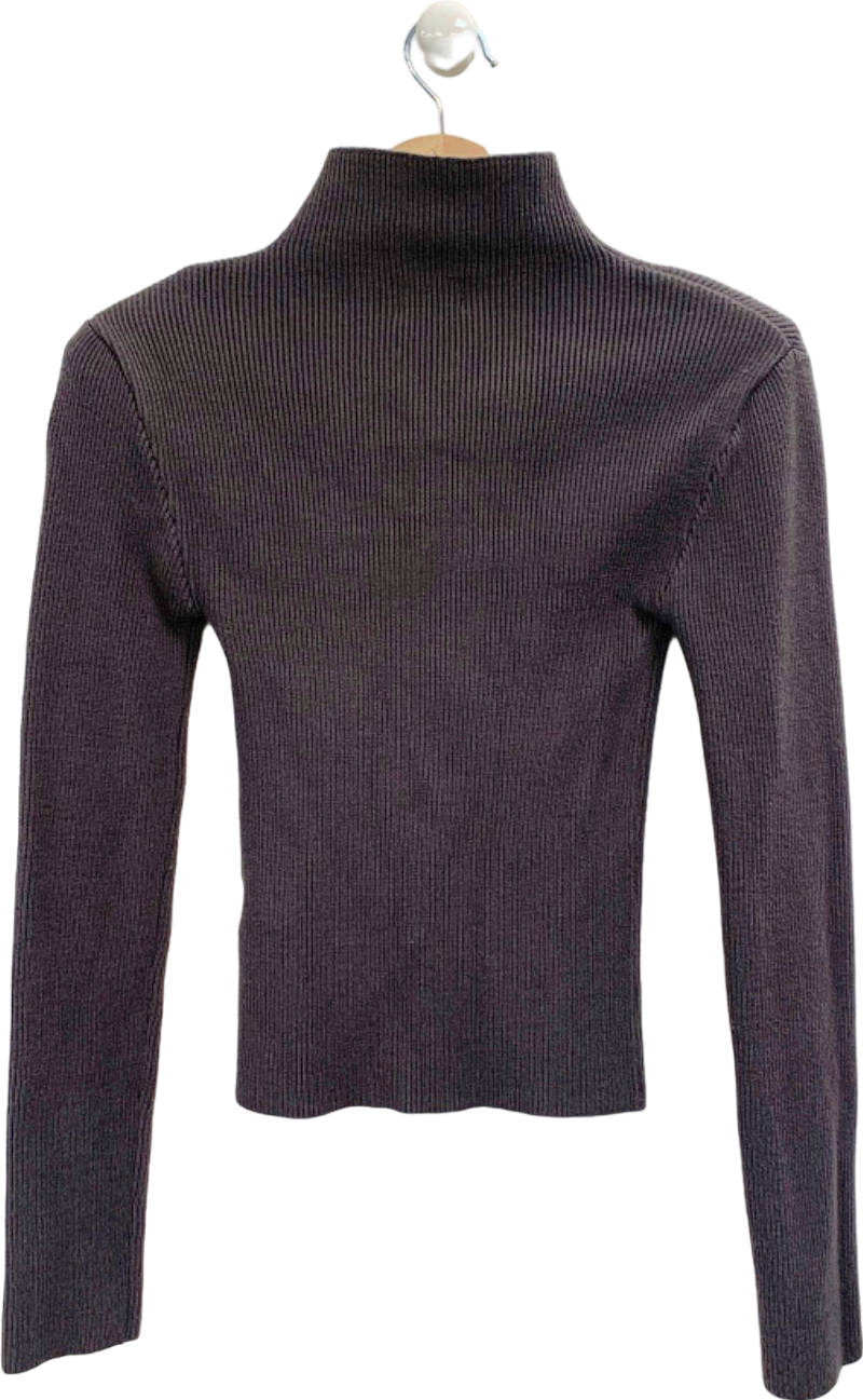 Na-kd X Claire Rose Black Ribbed Turtleneck Sweater UK S