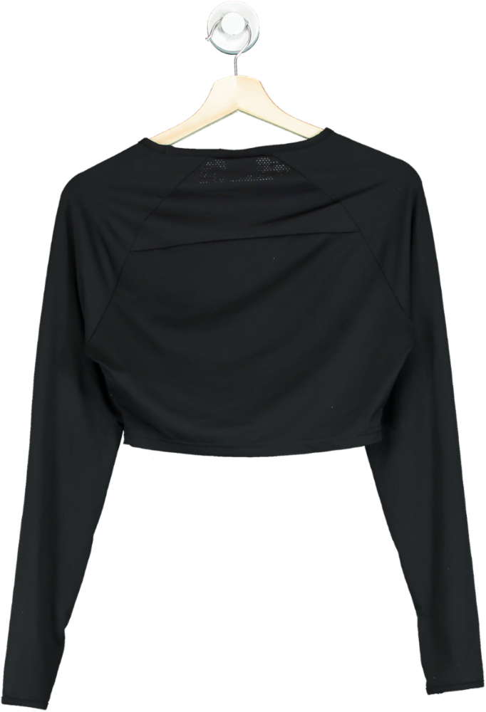 Gymshark Black Long Sleeve Crop Top UK S