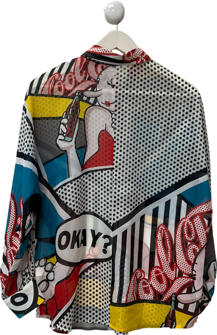 TU Multicoloured Comic Book Design Shirt UK S