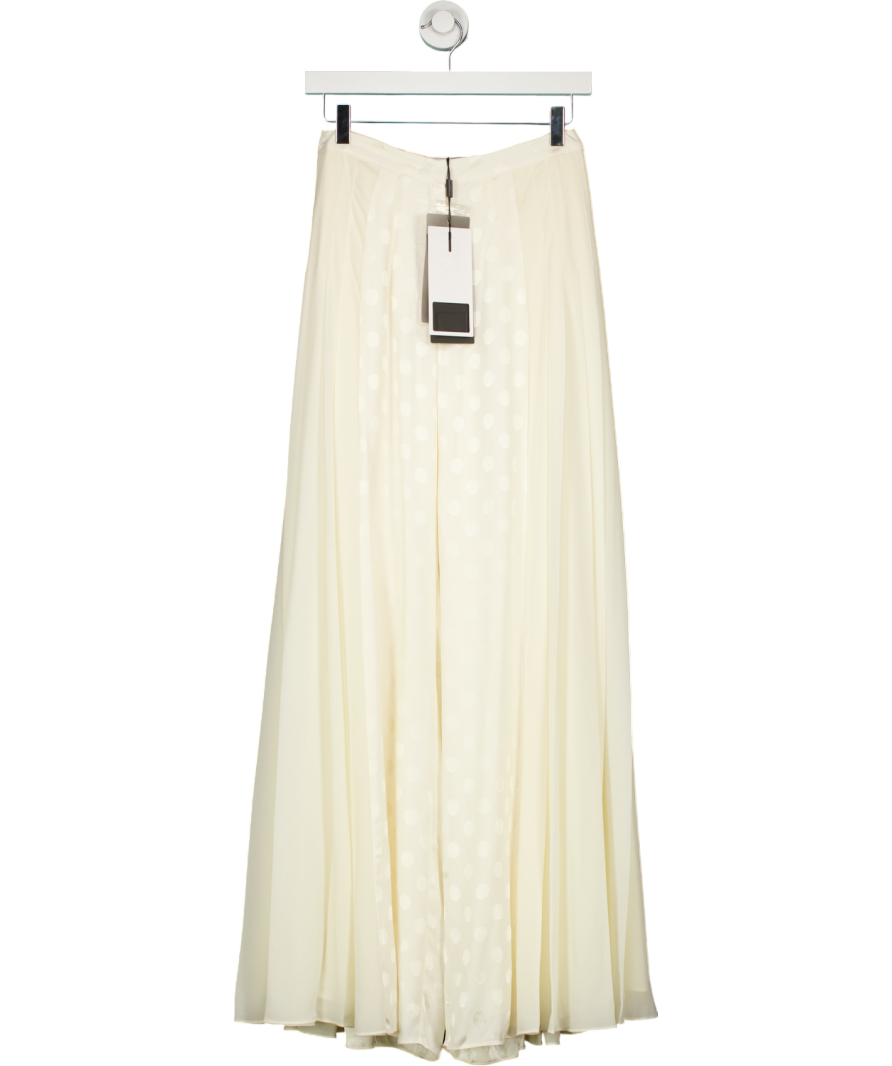Three Floor Cream Blanc Casse Wide Leg Trousers UK 8