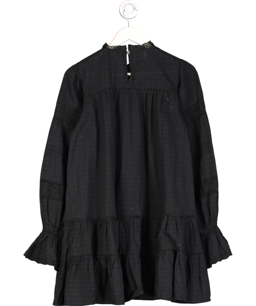 H&M Blue Cotton Lace Trimmed Dress UK XS